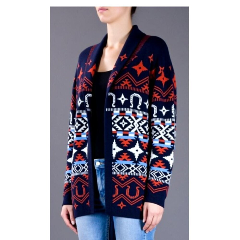 (Z3) Lucky Brand Southwestern print cardigan sweater Size L -- NWT